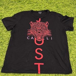 Black Just Cavalli T-Shirt, XXL